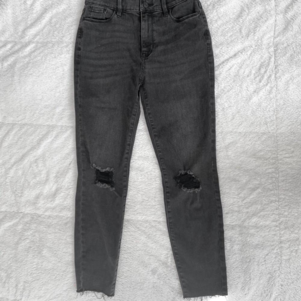 Black Knee Rip Skinny Jeans